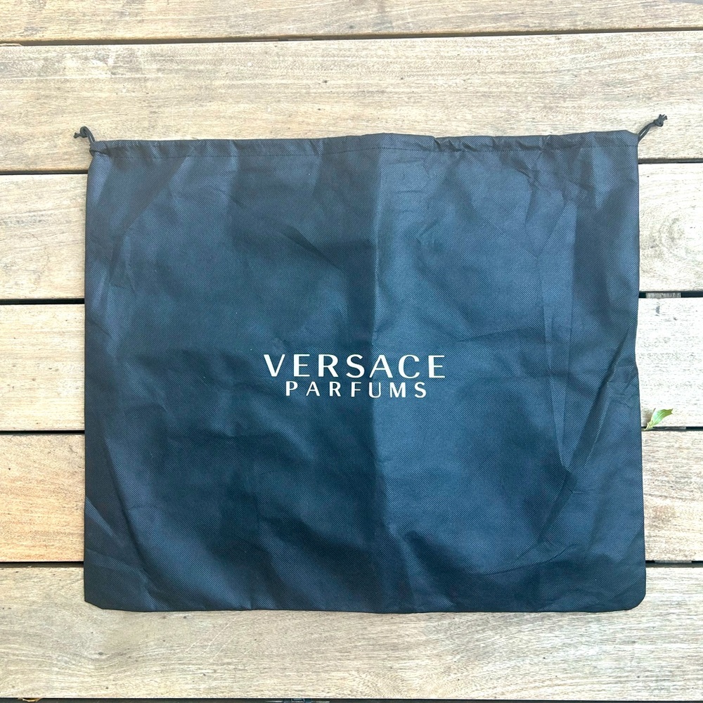 Versace Parfums Dust Bag Cover Luxury Drawstring Black Shopping Women’s 20”x24”